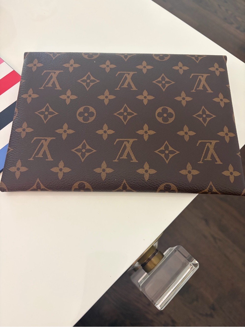 Louis Vuitton Monogram Envelope Clutch - Dark Brown & Tan - Picture 3 of 3